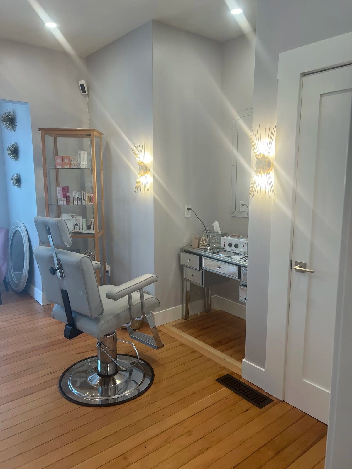 Clean and serene brow shaping treatment room prepared for precision eyebrow artistry at Blush A Day Spa
