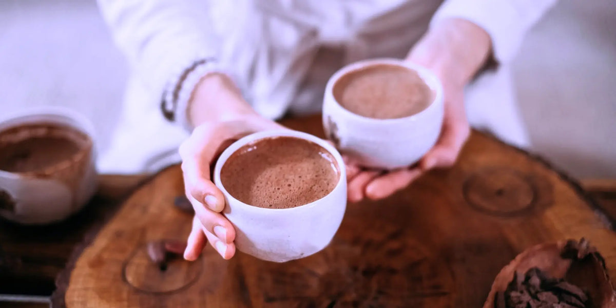 Sacred cacao ceremony using ceremonial-grade cacao to support heart opening and emotional connection