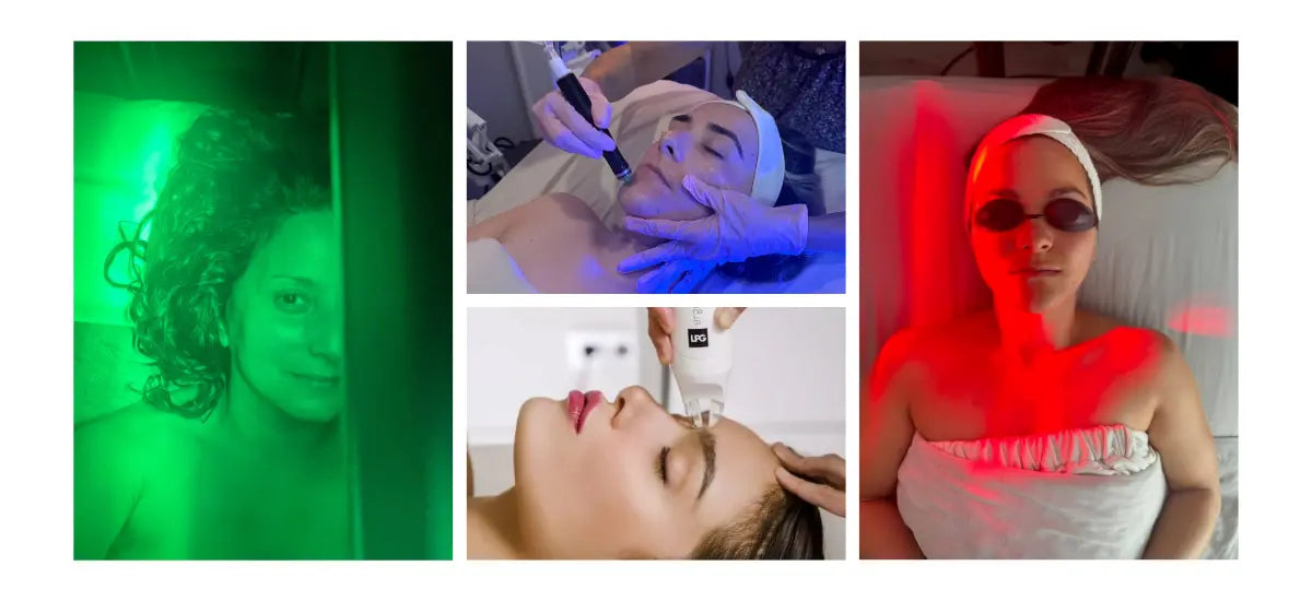 Advanced HydraFacial and MAX+ LED light therapy treatment designed to stimulate collagen production, improve skin texture, and enhance radiance