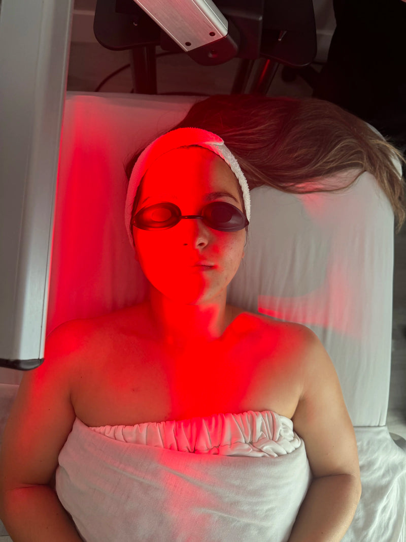 Max+ LED light therapy facial targeting collagen, brightness, and skin renewal for instant radiance